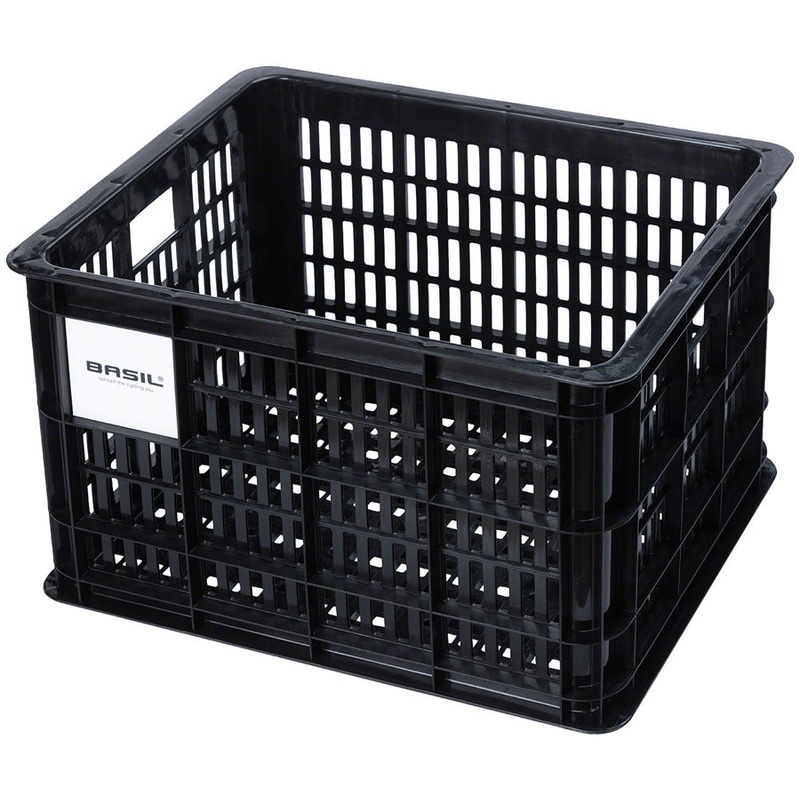 Basil Bicycle Crate M 29.5L Recycled Synthetic Black