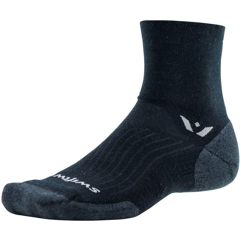 Swiftwick Pursuit Four Wool Socks – 4″ Black X-Large
