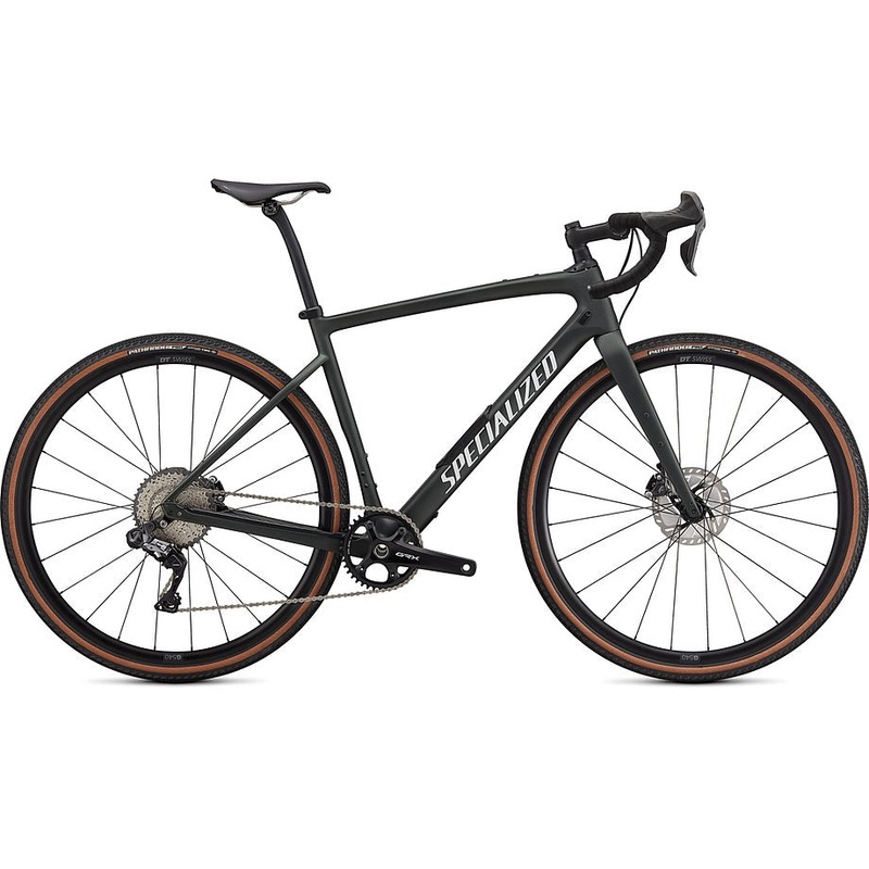 2021 Specialized diverge expert carbon bike satin oak green metallic/gloss white/chrome/clean 52