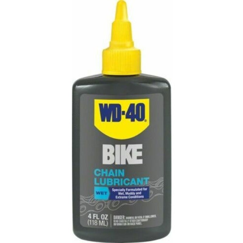 WD-40 Bike Chain Lubricant Wet Bicycle Lube 4oz Drip Bottle WD40