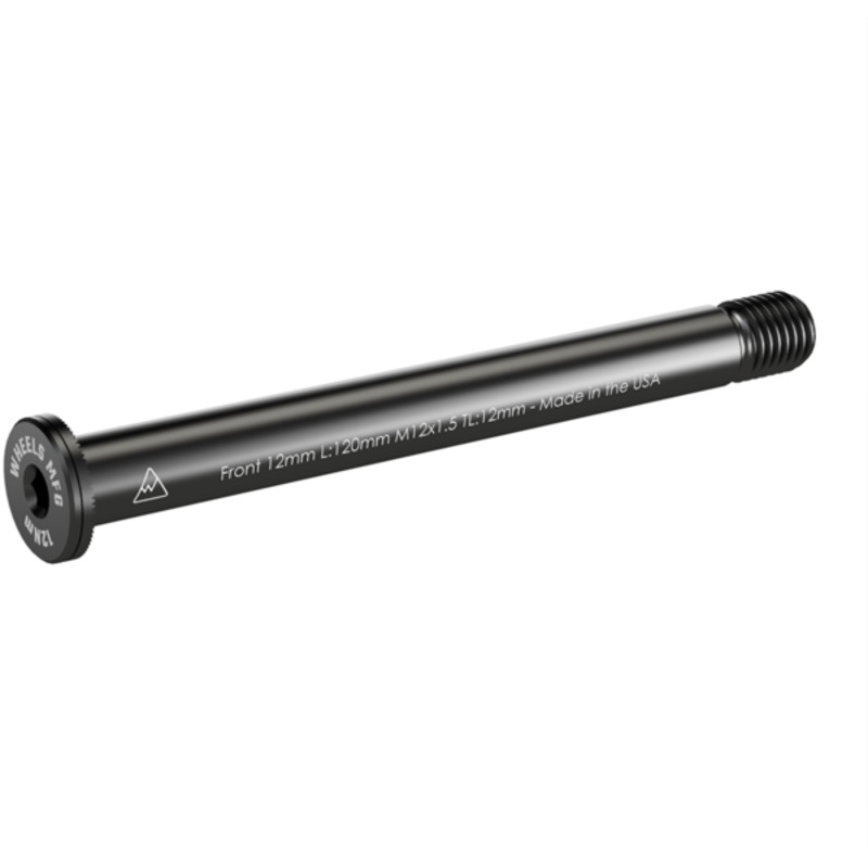 Wheels Manufacturing Front Thru Axle 12mm x 120 Length x 1.5 Thread Pitch – Flat Washer