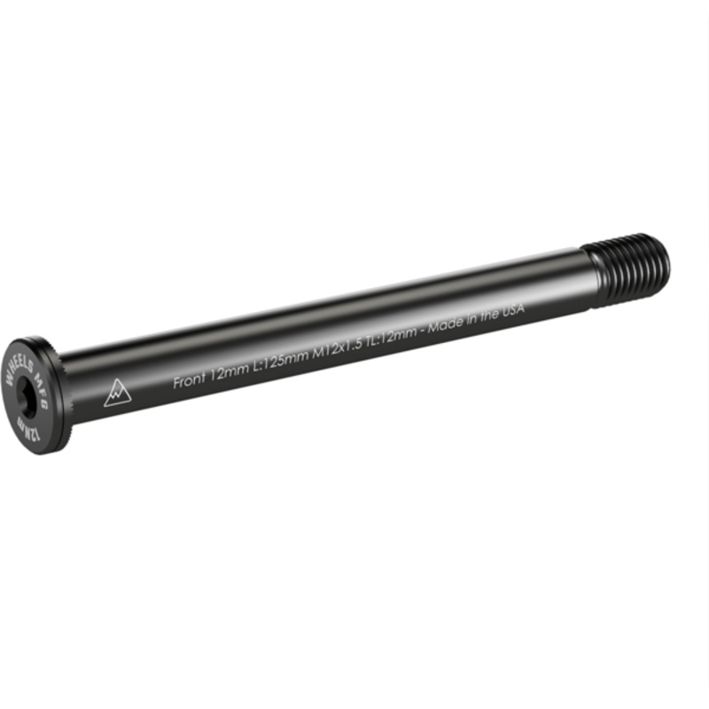 Wheels Manufacturing Front Thru Axle 12mm x 125 Length x 1.5 Thread Pitch – Flat Washer