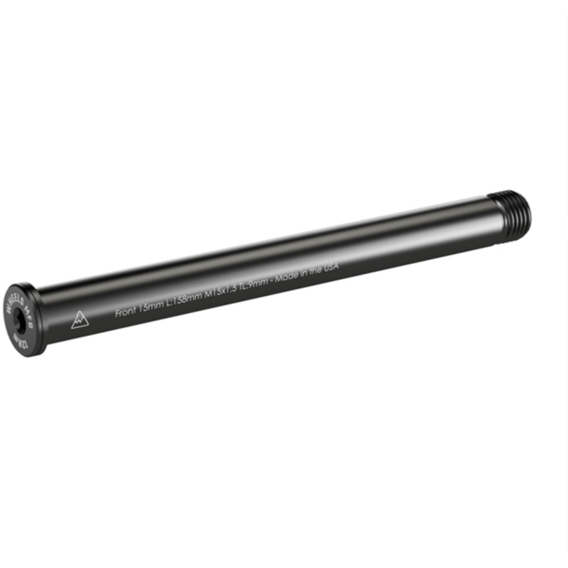 Wheels Manufacturing Front Thru Axle 15mm x 158 Length x 1.5 Thread Pitch – Flat Washer