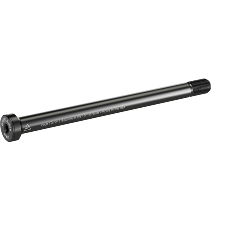 Wheels Manufacturing Rear Thru Axle 12mm x 166 Length x 1.0 Thread Pitch – Conical Washer