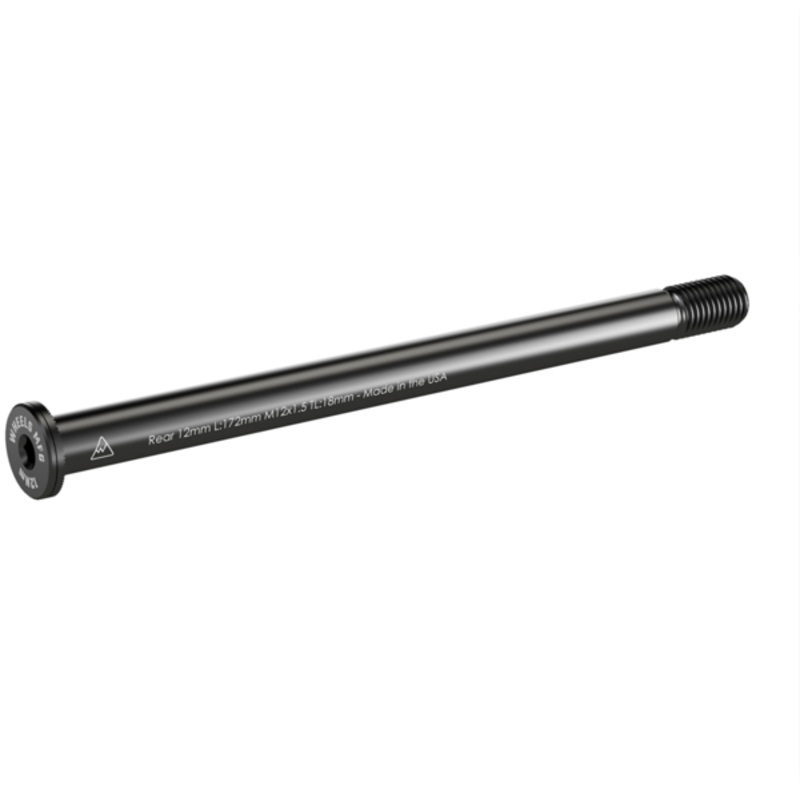 Wheels Manufacturing Rear Thru Axle 12mm x 172 Length x 1.5 Thread Pitch – Flat Washer